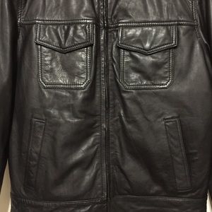 tommy hilfiger genuine leather jacket